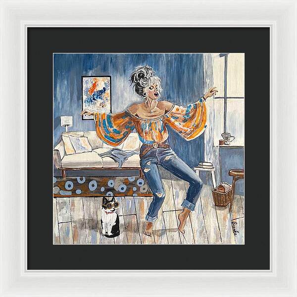 Dancing in my Living Room - Framed Print