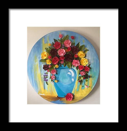 Dimensional Flowers - Framed Print