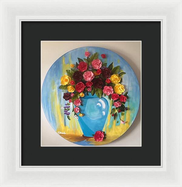 Dimensional Flowers - Framed Print