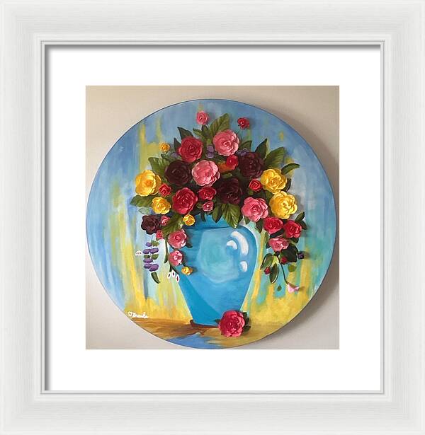 Dimensional Flowers - Framed Print