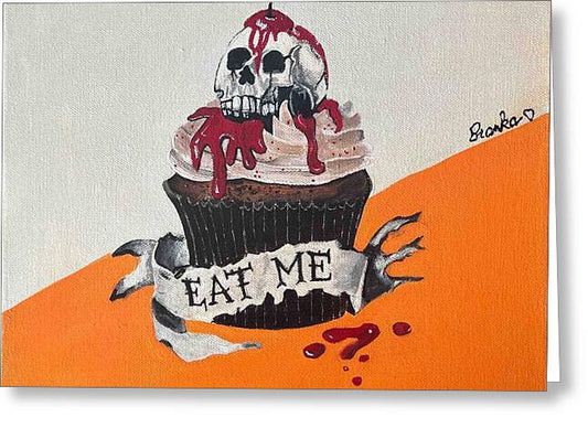 Halloween Eat Me Cupcake - Greeting Card
