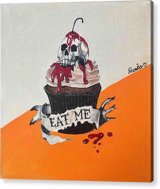 Halloween Eat Me Cupcake - Acrylic Print