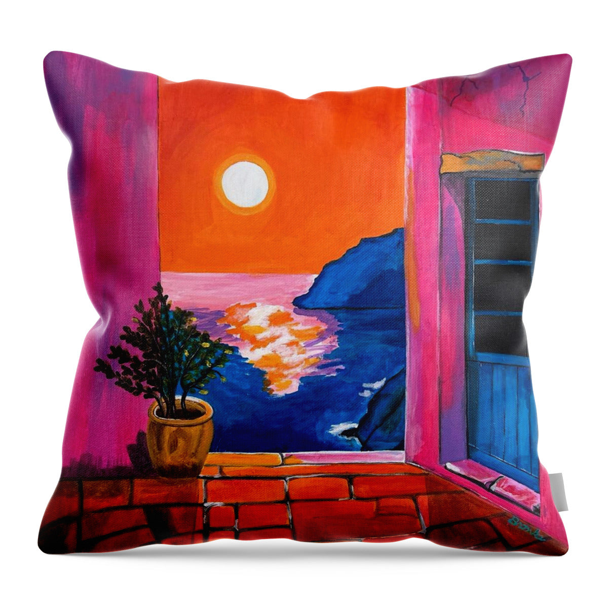 Million Dollar Sunset View - Throw Pillow