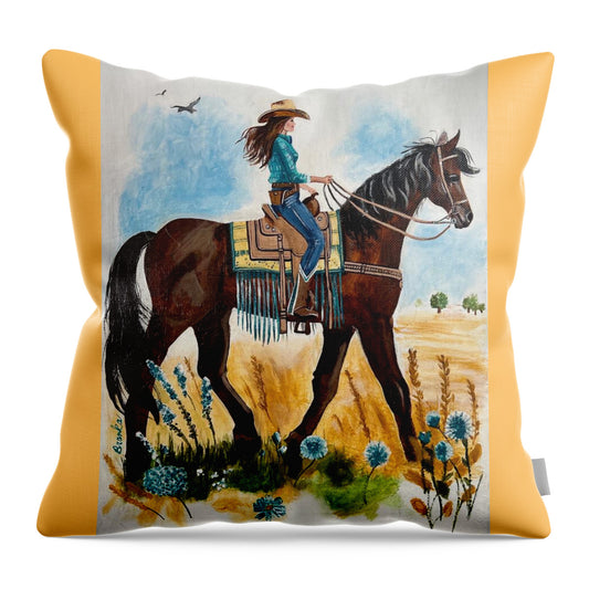 Riding Rayna - Throw Pillow