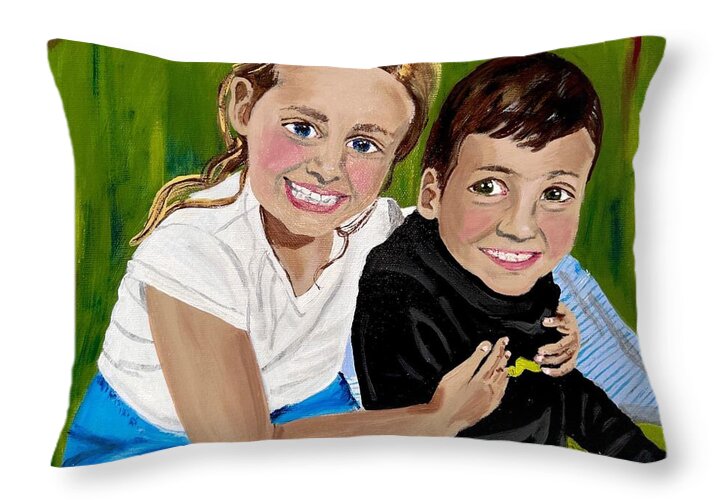 Rosie and Caleb - Throw Pillow