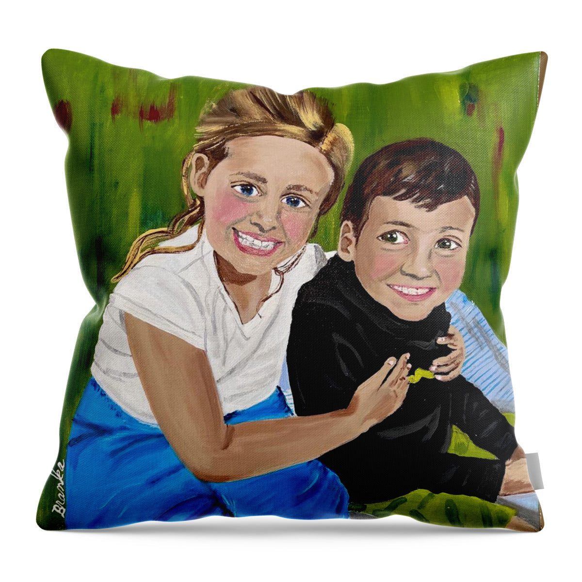 Rosie and Caleb - Throw Pillow