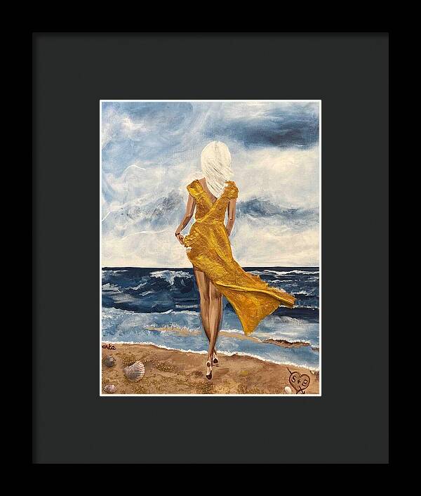 Sandy on the Beach - Framed Print