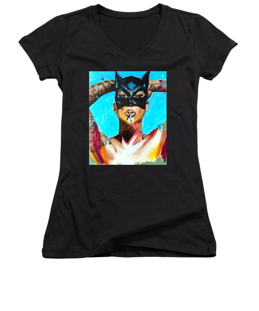 Bat Girl - Women's V-Neck