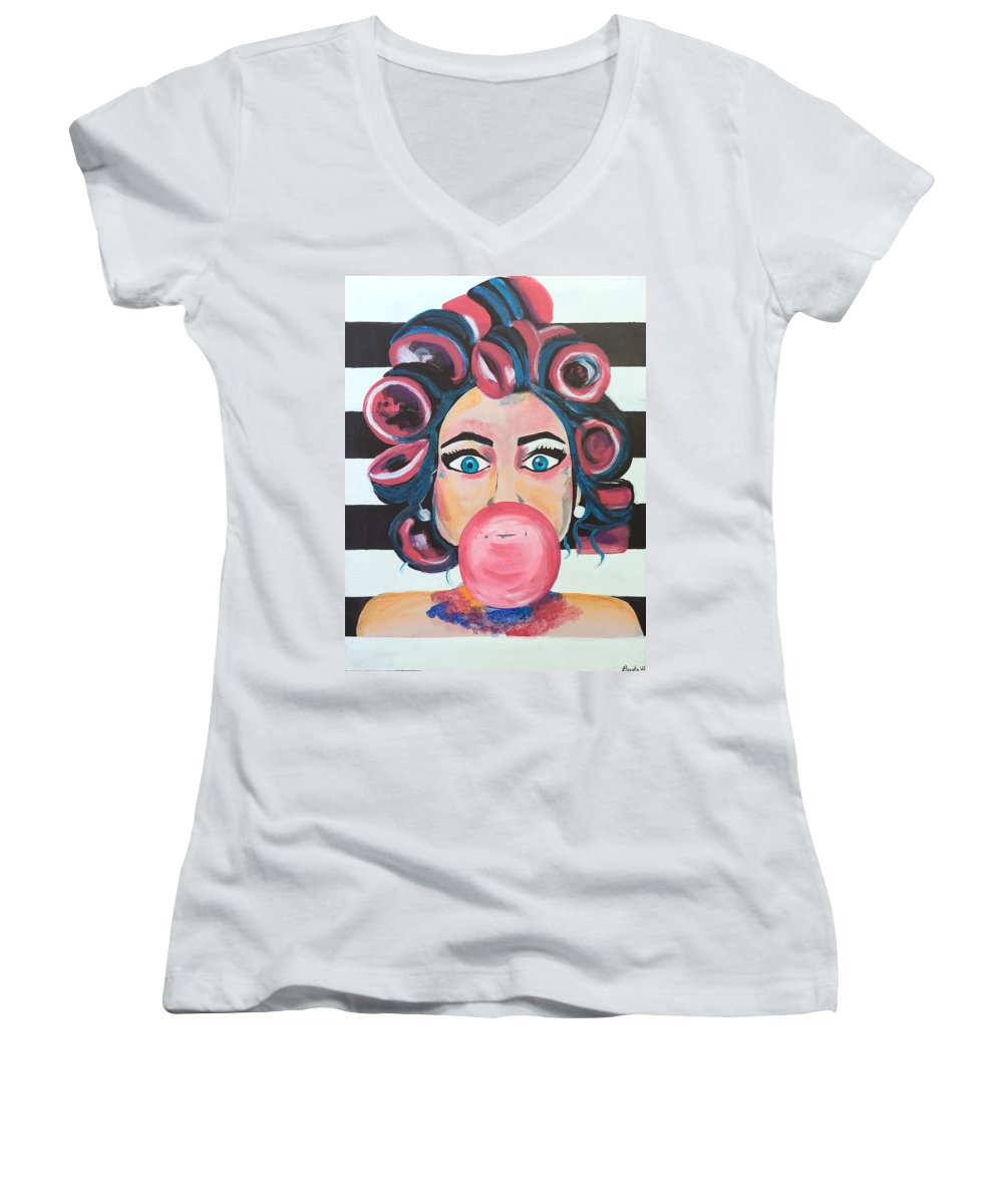 Bubblegum Barb - Women's V-Neck