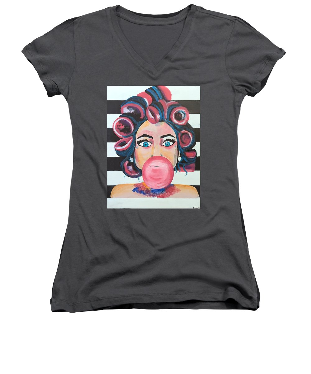 Bubblegum Barb - Women's V-Neck