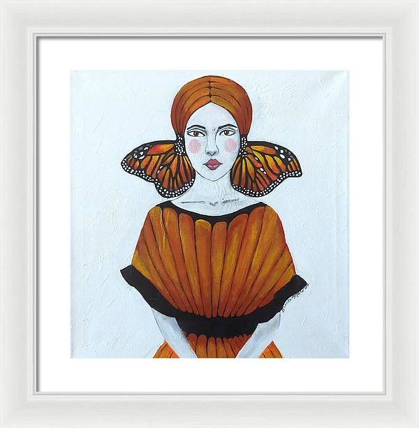 Butterfly Girl - Framed Print