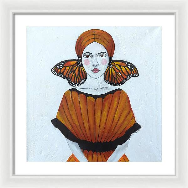 Butterfly Girl - Framed Print