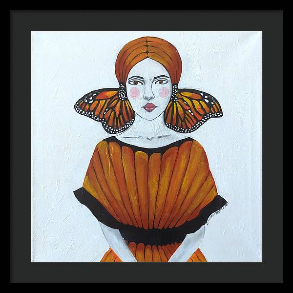 Butterfly Girl - Framed Print