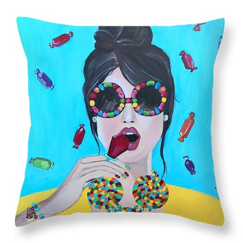 Candy Girl - Throw Pillow