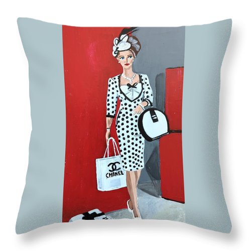 Coco Chanel Barbie - Throw Pillow