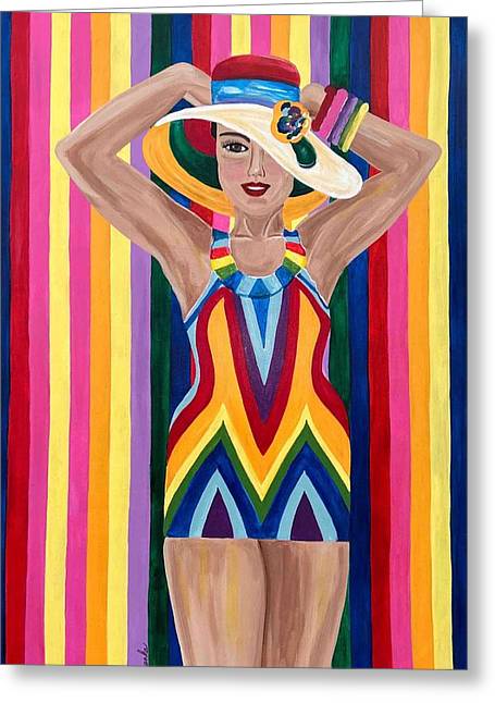 Colourful Clarista - Greeting Card