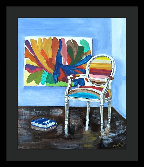 Empty Rainbow chair - Framed Print
