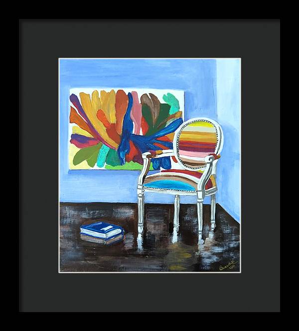 Empty Rainbow chair - Framed Print