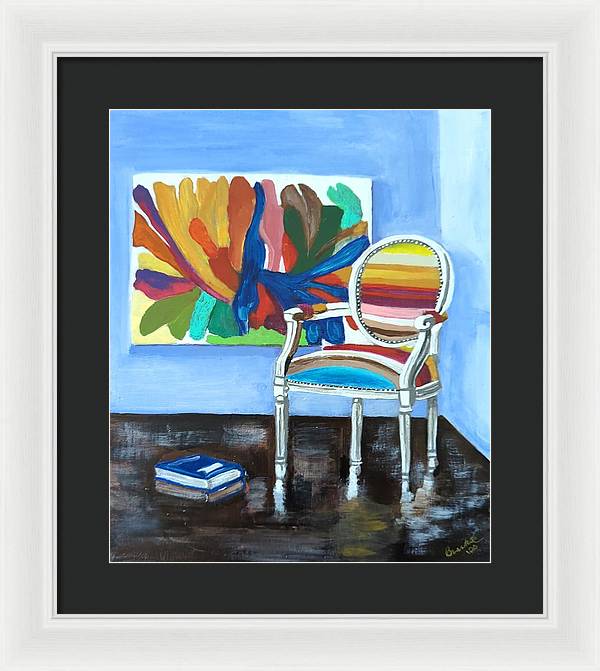 Empty Rainbow chair - Framed Print