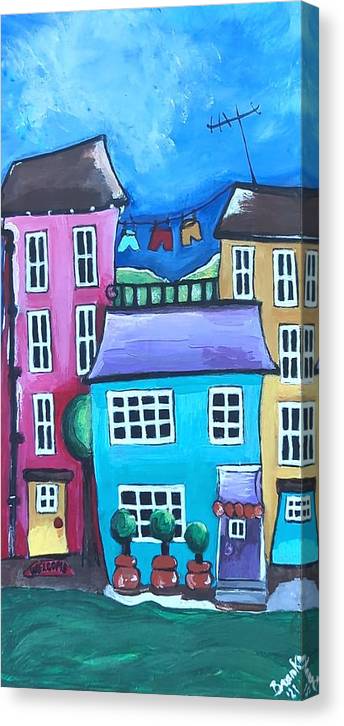 Fairy House 2 Three Topiaries - Canvas Print