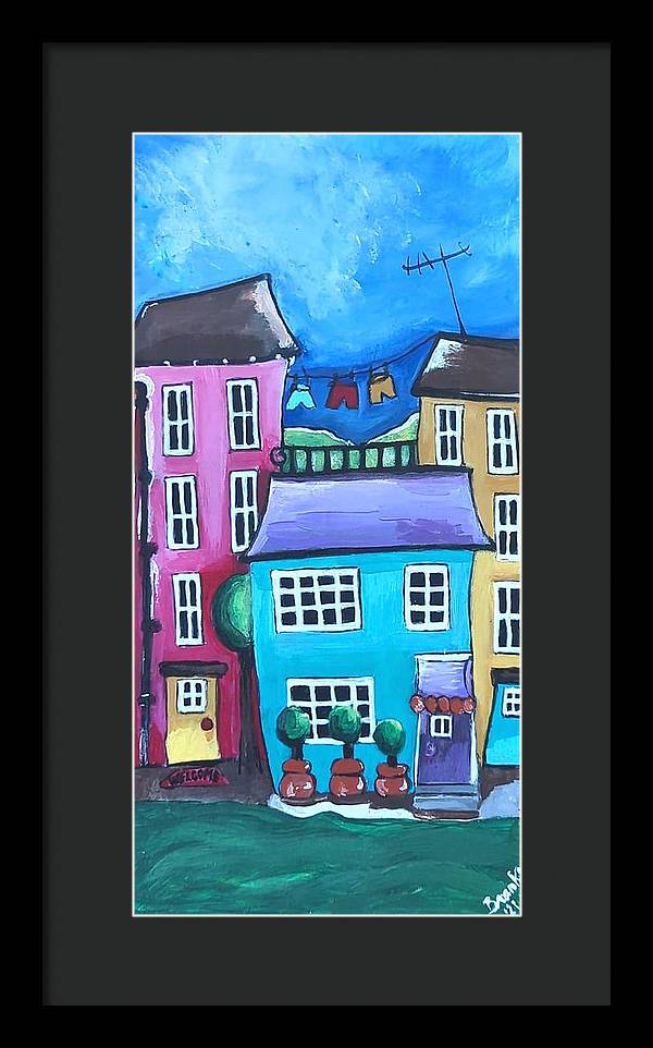 Fairy House 2 Three Topiaries - Framed Print
