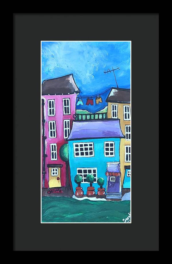 Fairy House 2 Three Topiaries - Framed Print