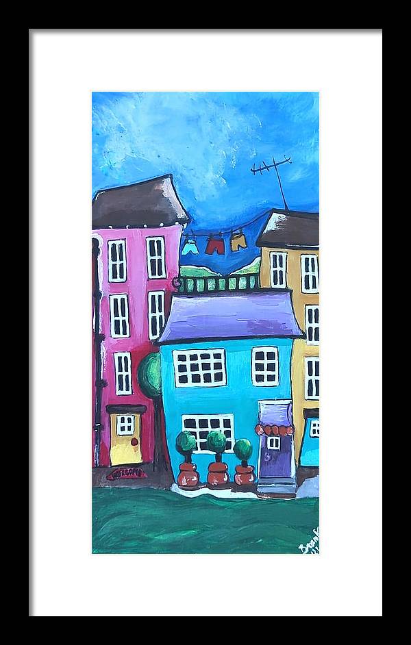 Fairy House 2 Three Topiaries - Framed Print