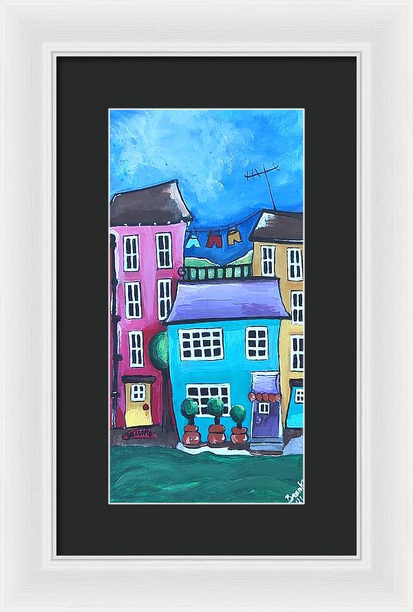 Fairy House 2 Three Topiaries - Framed Print
