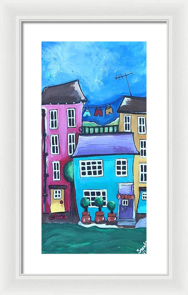 Fairy House 2 Three Topiaries - Framed Print