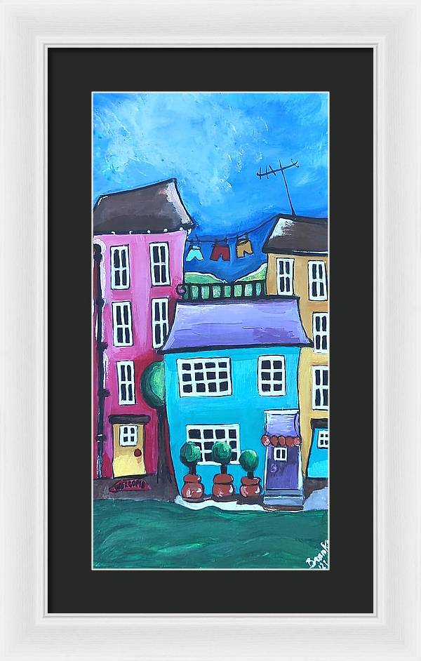 Fairy House 2 Three Topiaries - Framed Print