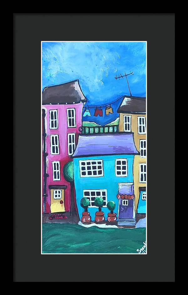 Fairy House 2 Three Topiaries - Framed Print