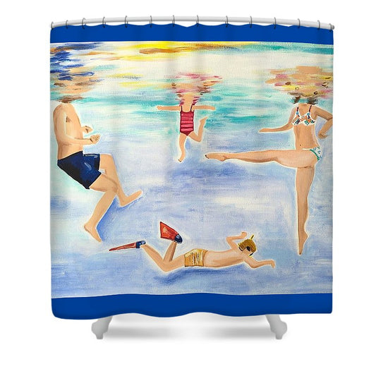 Family Swim - Shower Curtain