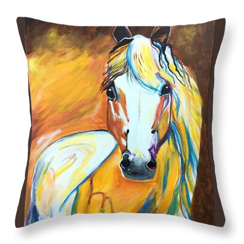 First Horse - Throw Pillow