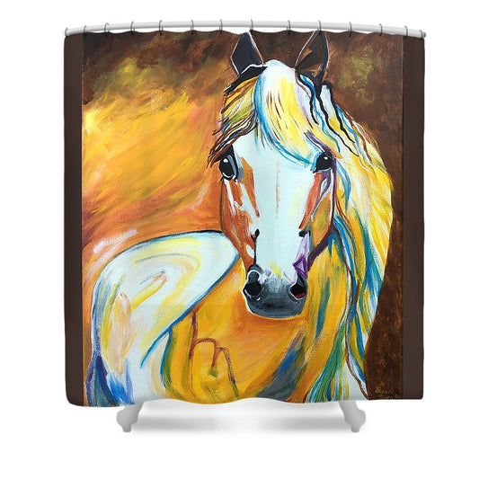 First Horse - Shower Curtain