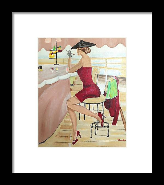 Fruit Lunch on the Dock - Framed Print