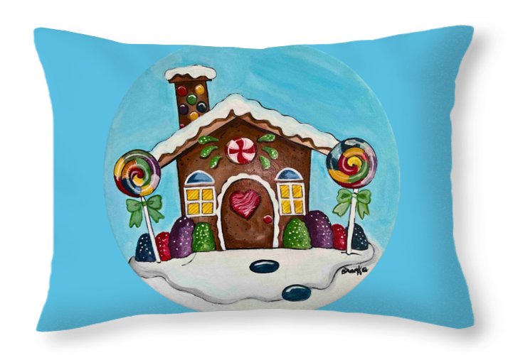 Gingerbread House '23 - Throw Pillow