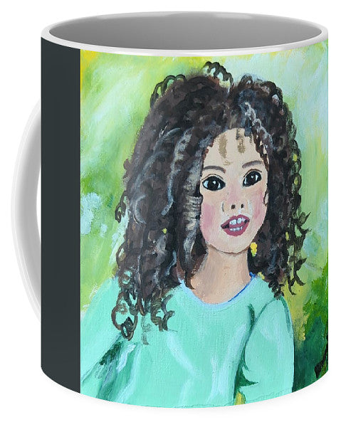 Little girl with curls - Mug