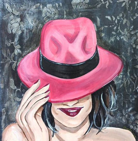 Pink Hat Suzanne. - Art Print