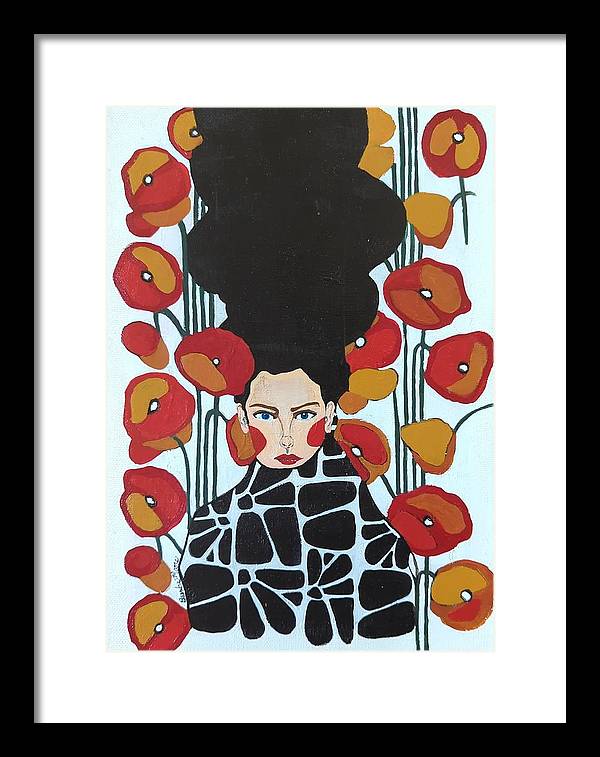 Poppy Flowers Women - Framed Print
