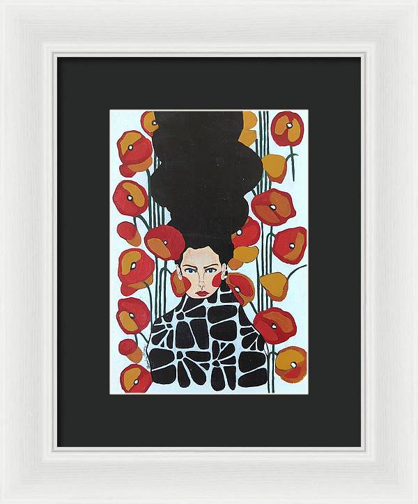 Poppy Flowers Women - Framed Print