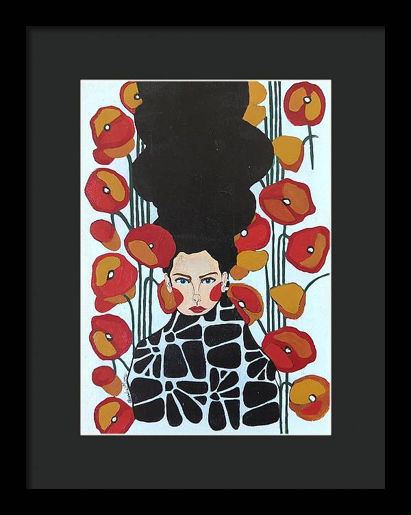 Poppy Flowers Women - Framed Print