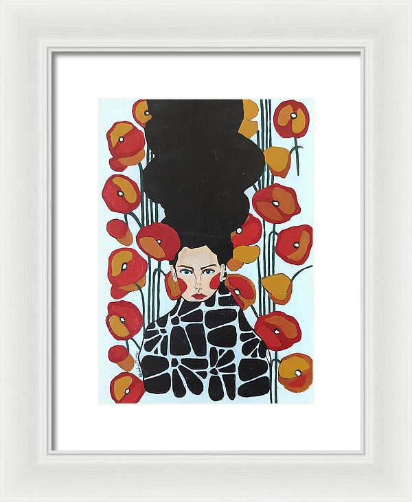 Poppy Flowers Women - Framed Print