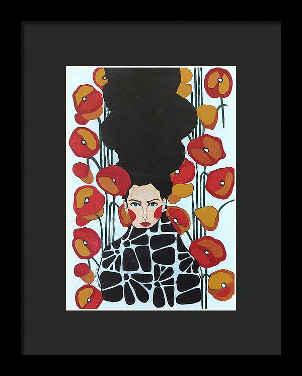 Poppy Flowers Women - Framed Print