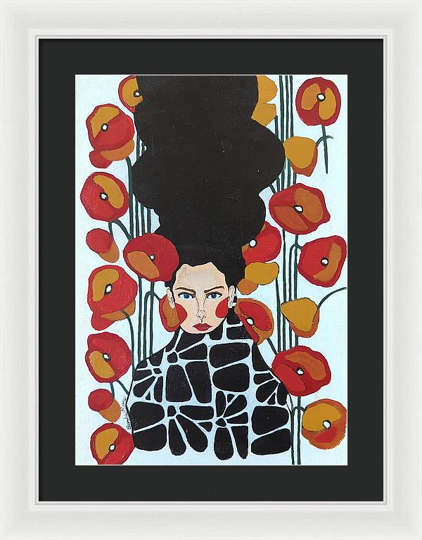 Poppy Flowers Women - Framed Print