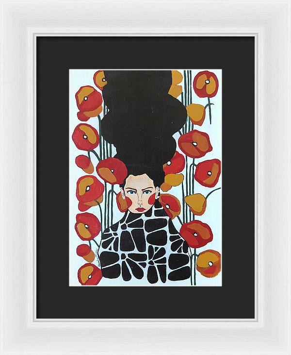 Poppy Flowers Women - Framed Print