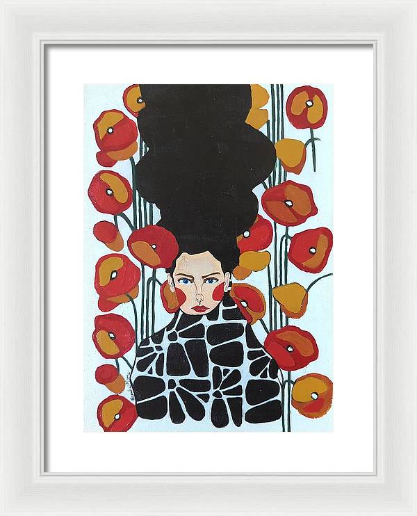 Poppy Flowers Women - Framed Print