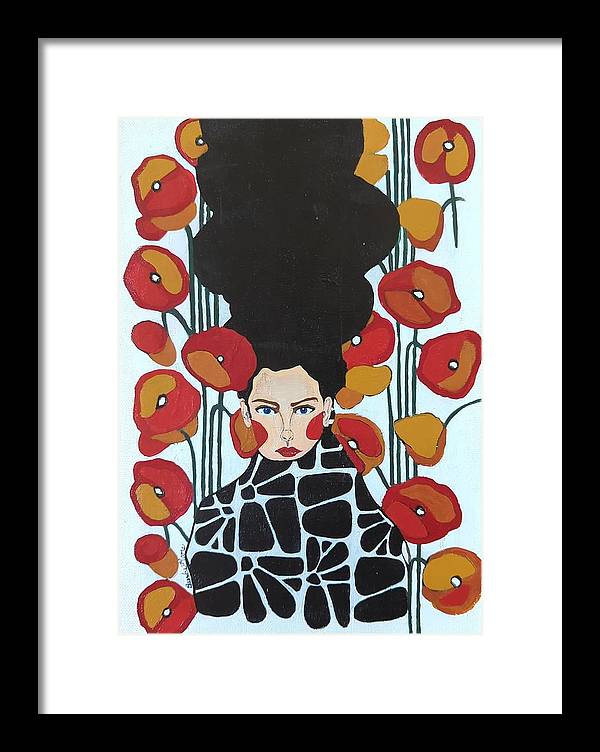 Poppy Flowers Women - Framed Print
