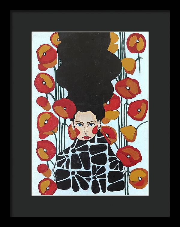 Poppy Flowers Women - Framed Print