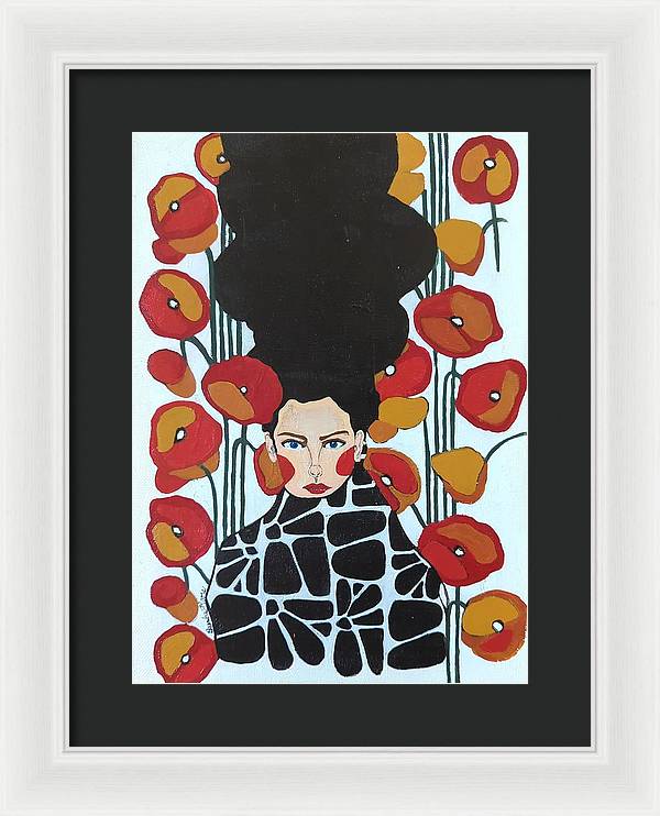 Poppy Flowers Women - Framed Print