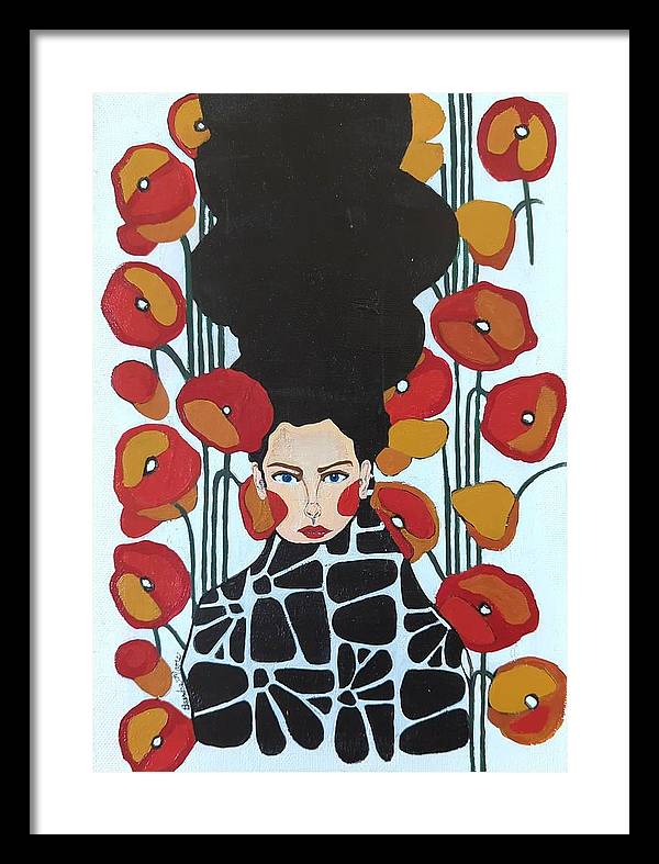 Poppy Flowers Women - Framed Print